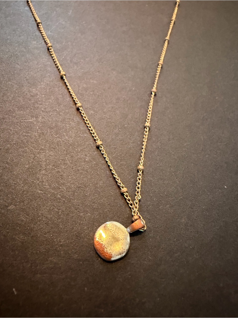 Gorjana Gold Textured Disc Necklace - Picture 6 of 7